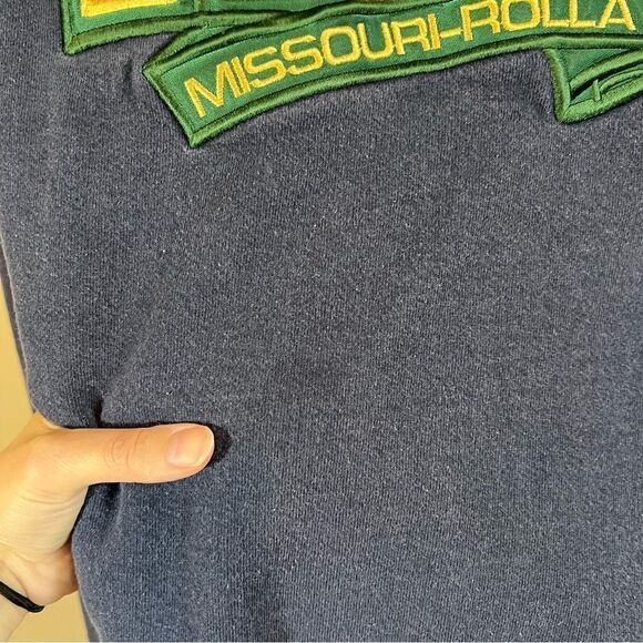 ✨ Vintage Jansport University of Missouri Rolla Mom Blue Sweatshirt Large - Picture 7 of 10